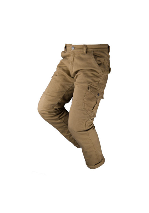 Pantalones By City Mixed Beige