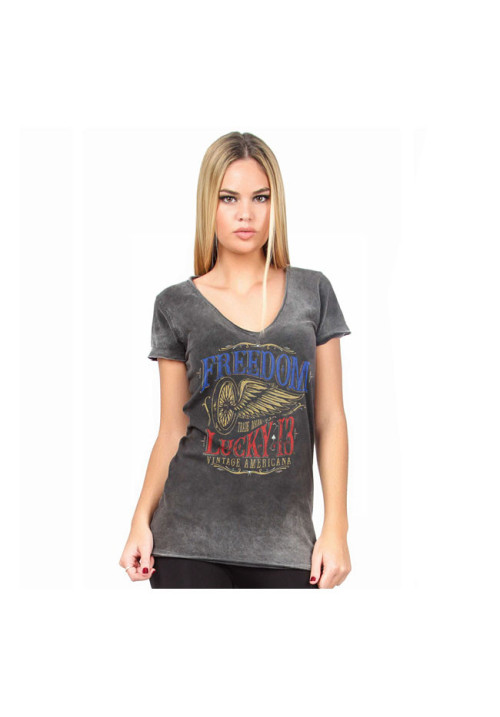 Camiseta Lucky 13 Feedom Wheel